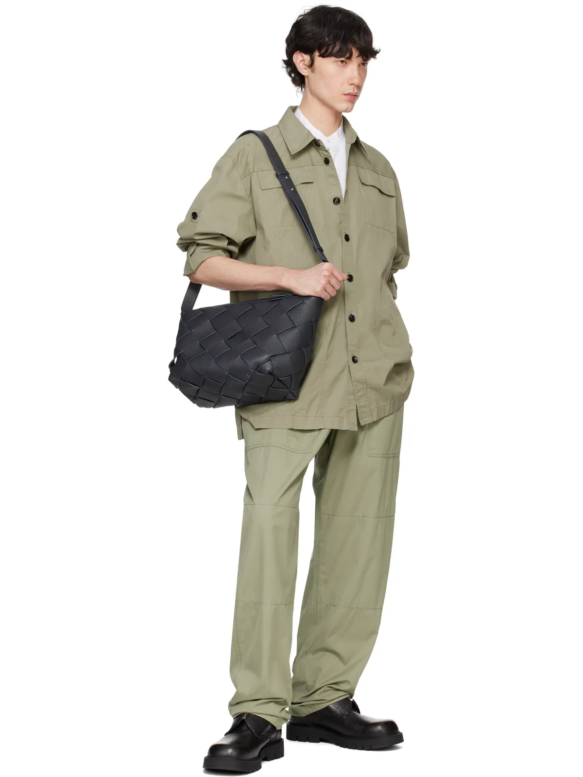 Bottega Veneta ライト コットンツイル トラウザーズ - 画像4