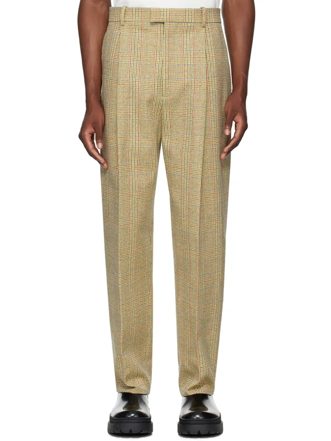 Bottega Veneta Bottega Veneta ディストーション プリンスオブウェールズ トラウザーズの商品画像