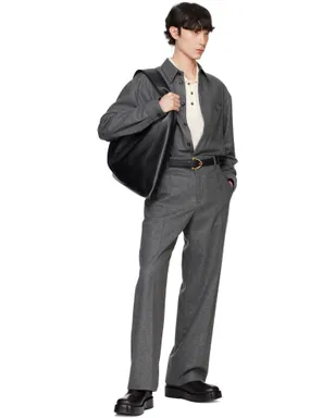 Bottega Veneta ライト ウールフランネル トラウザーズ - サムネイル5