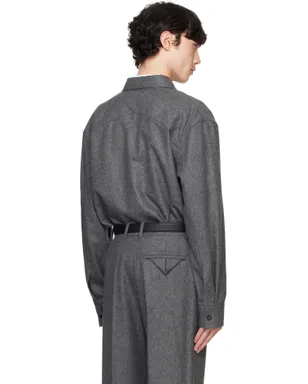 Bottega Veneta ライト ウールフランネル シャツ - サムネイル3