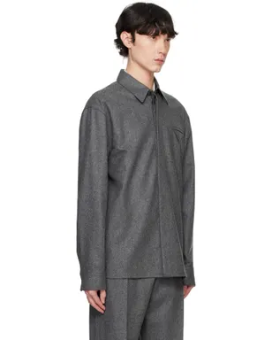 Bottega Veneta ライト ウールフランネル シャツ - サムネイル4
