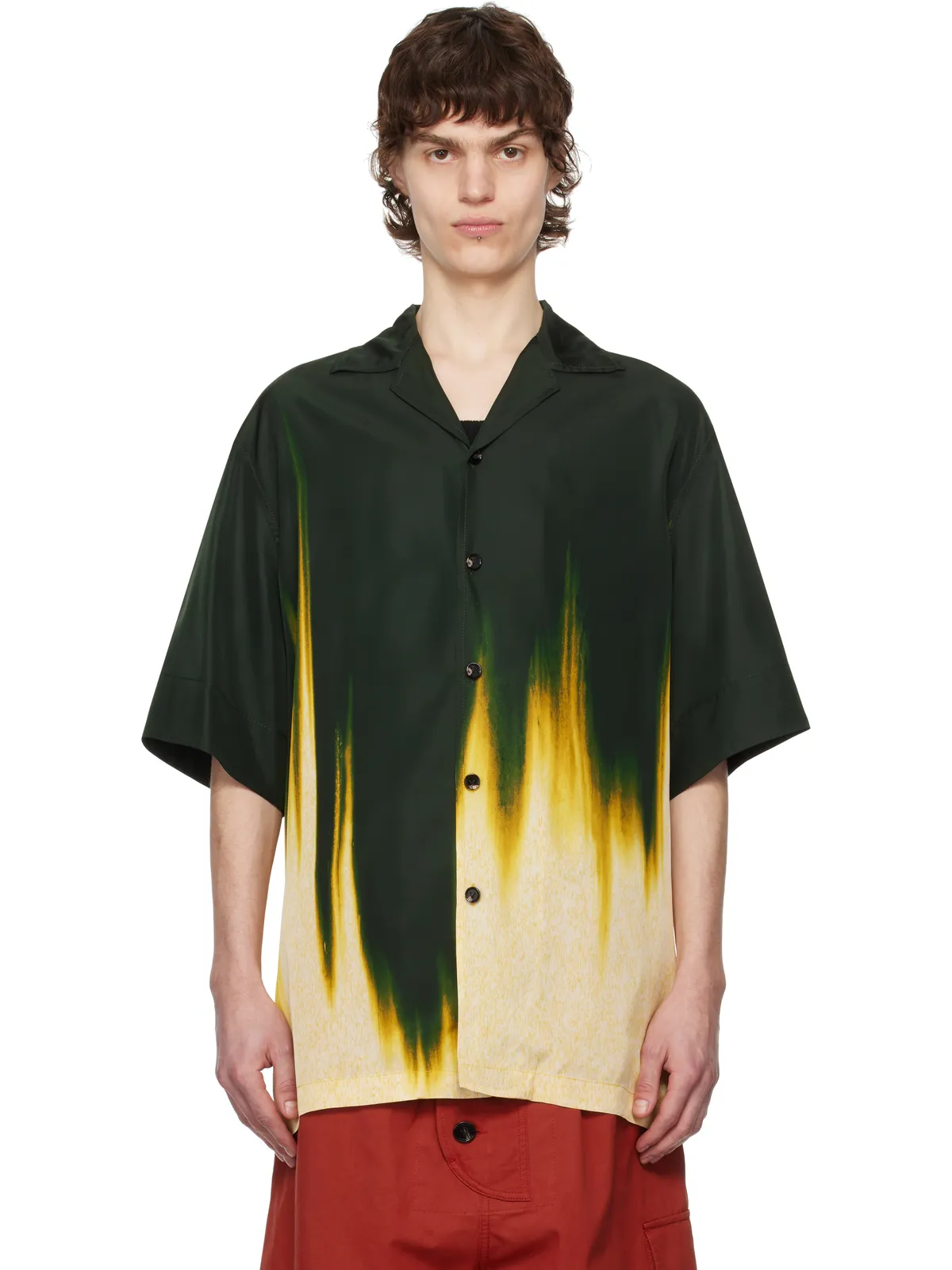 Bottega Veneta ビスコース Degrade Petal プリントシャツ - 画像1