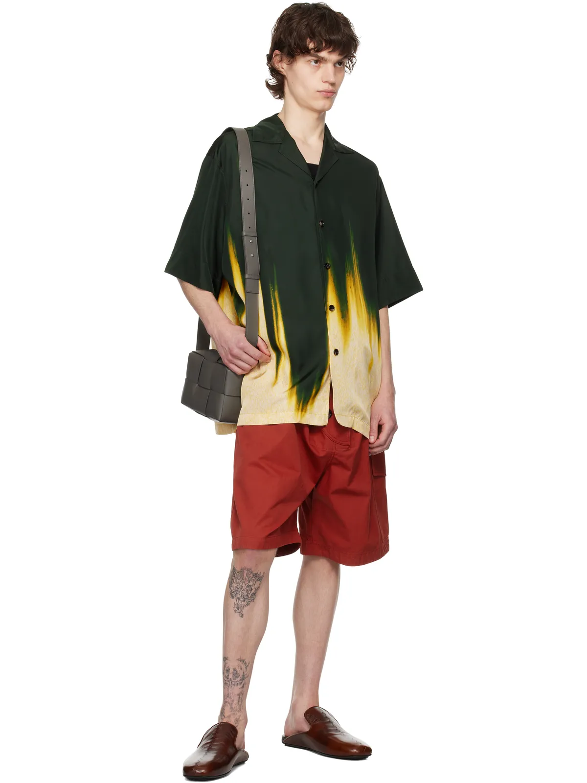 Bottega Veneta ビスコース Degrade Petal プリントシャツ - 画像4