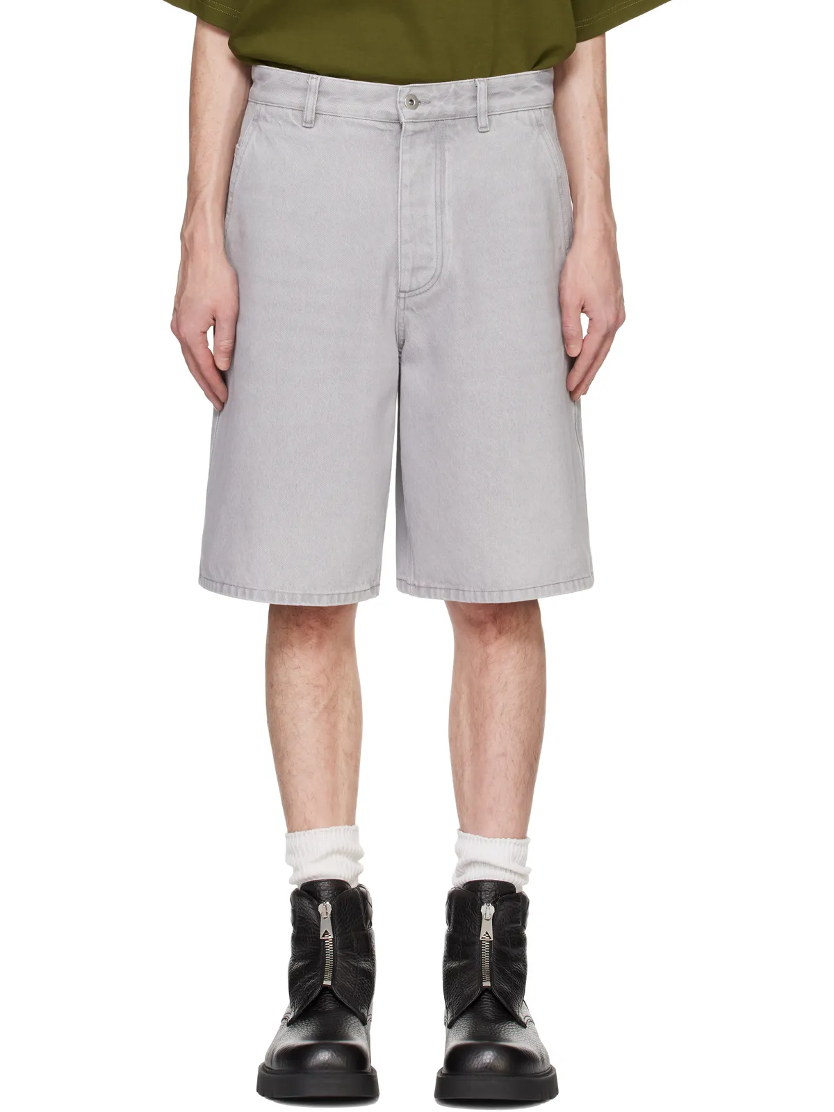 Bottega Veneta ウォッシュド デニムショートパンツ - 画像1