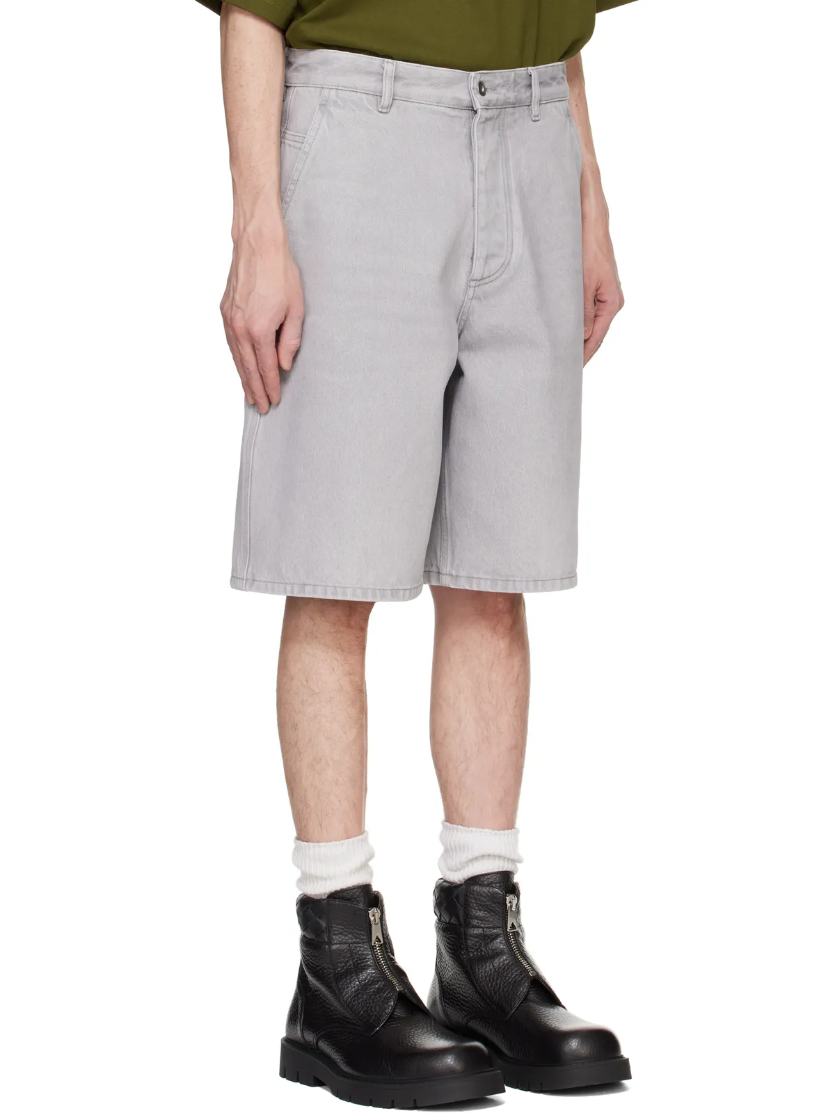 Bottega Veneta ウォッシュド デニムショートパンツ - 画像2
