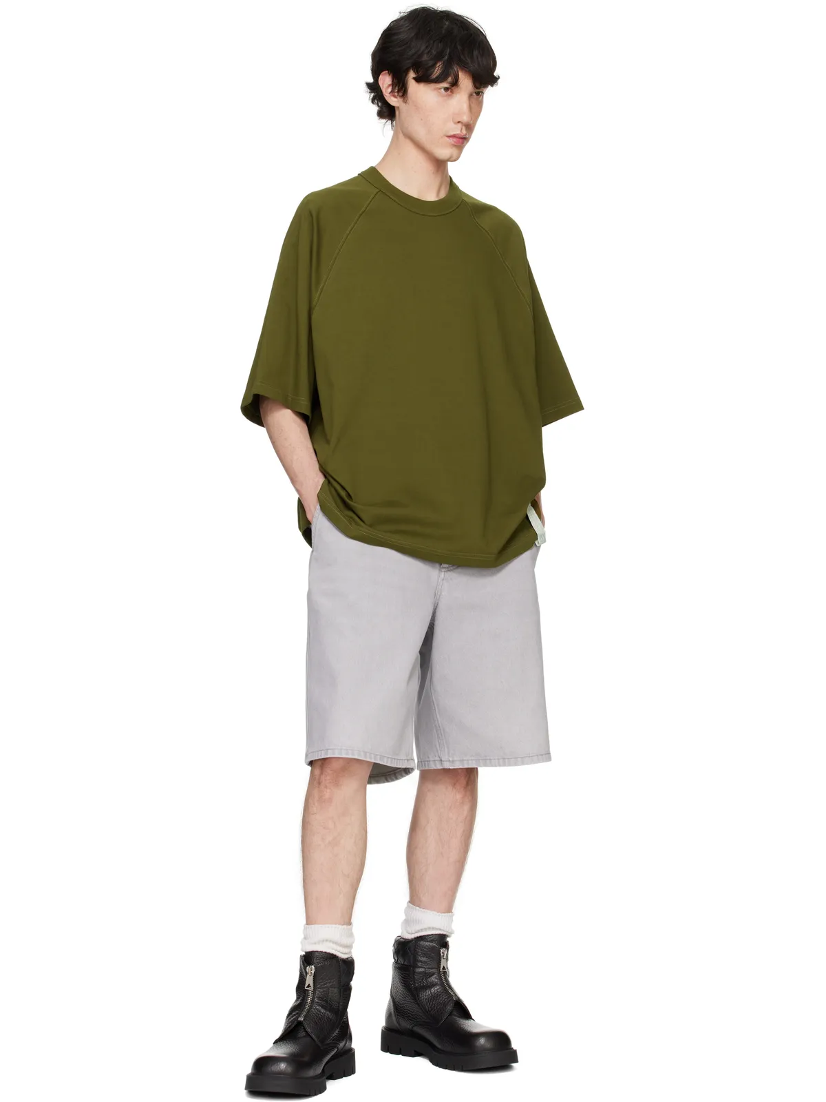 Bottega Veneta ウォッシュド デニムショートパンツ - 画像4