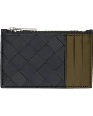 Bottega Veneta イントレチャート ジップカードケース - サムネイル1