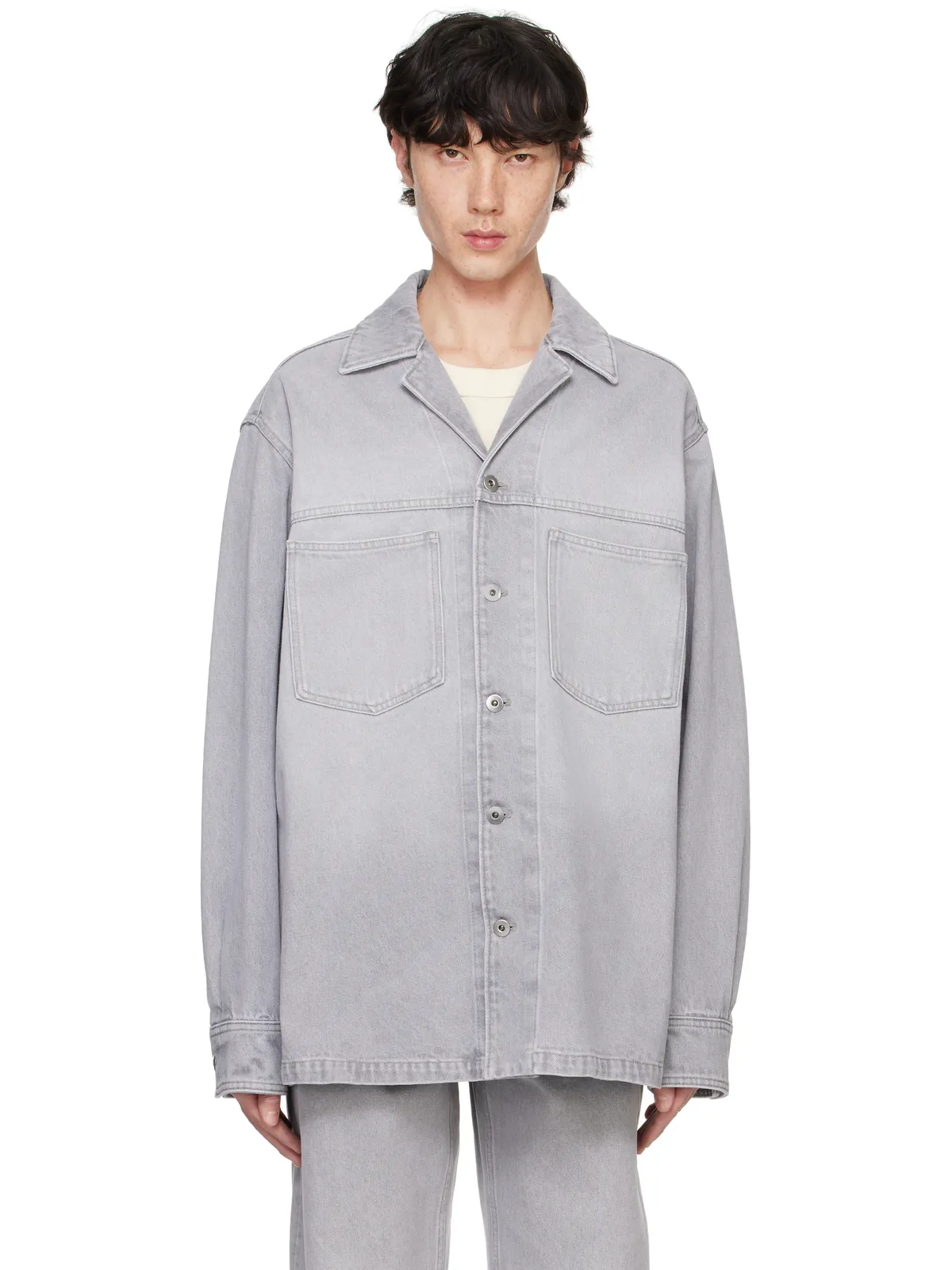 Bottega Veneta ウォッシュド デニムシャツ - 画像1