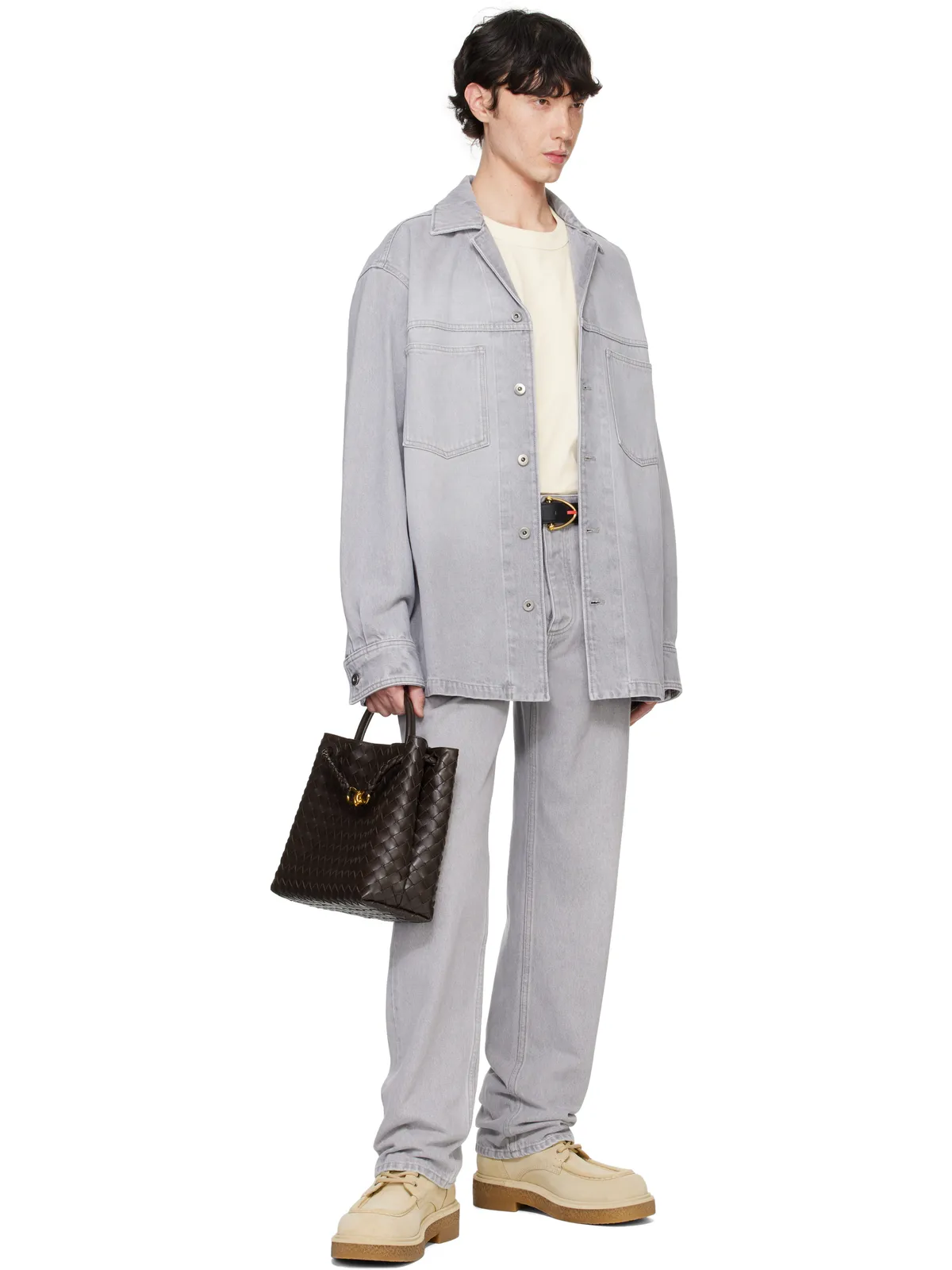 Bottega Veneta ウォッシュド デニムシャツ - 画像4