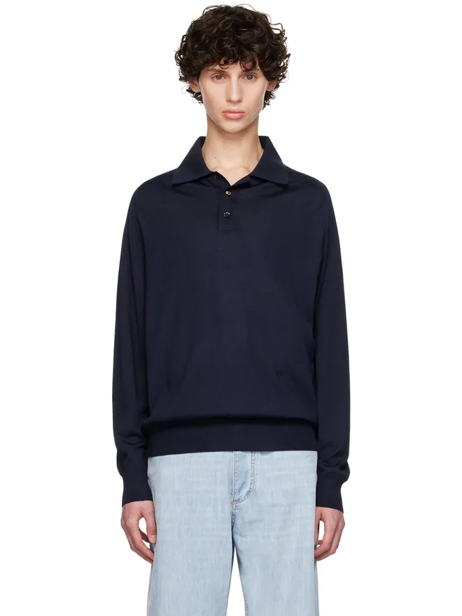 Bottega Veneta Bottega Veneta インバーテッド シーム ニットポロシャツの商品画像