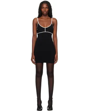 Paris Georgia Elementalコレクション ブラック Colour Contrast ミニドレス - サムネイル1