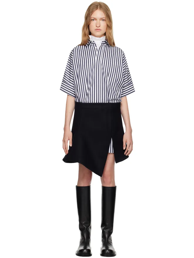 sacai sacai ストライプ パネル ミニドレスの商品画像