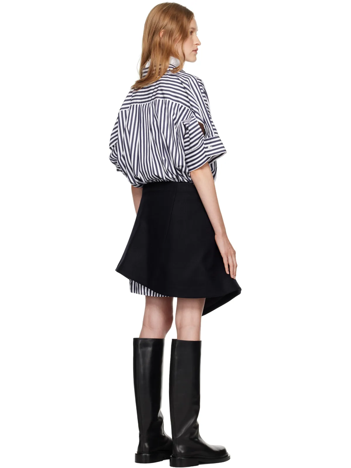 sacai ストライプ パネル ミニドレス - 画像3