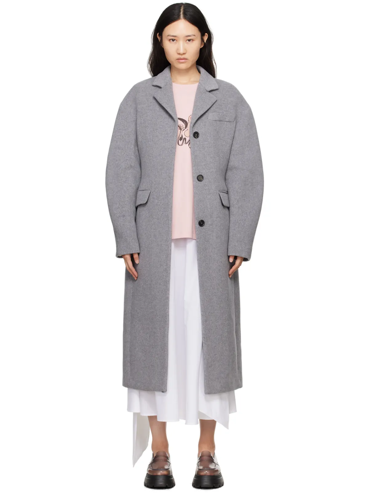 MSGM ドロップショルダー コート - 画像1