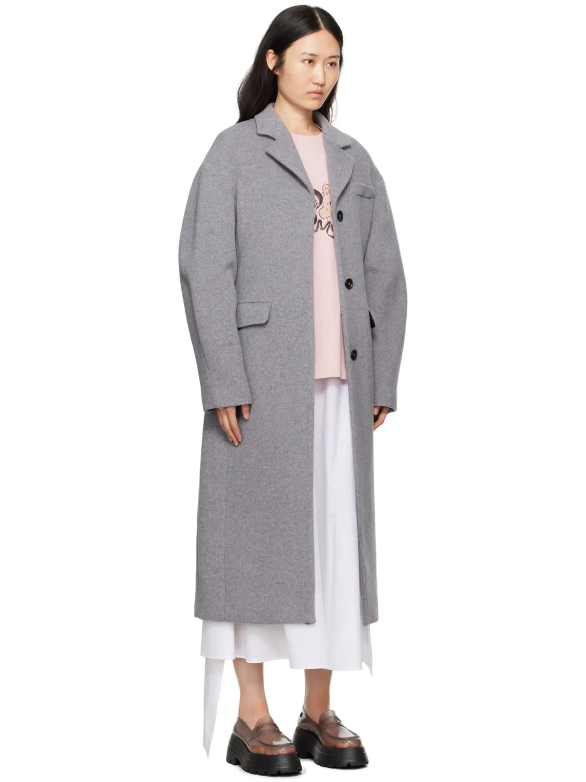 MSGM ドロップショルダー コート - 画像2