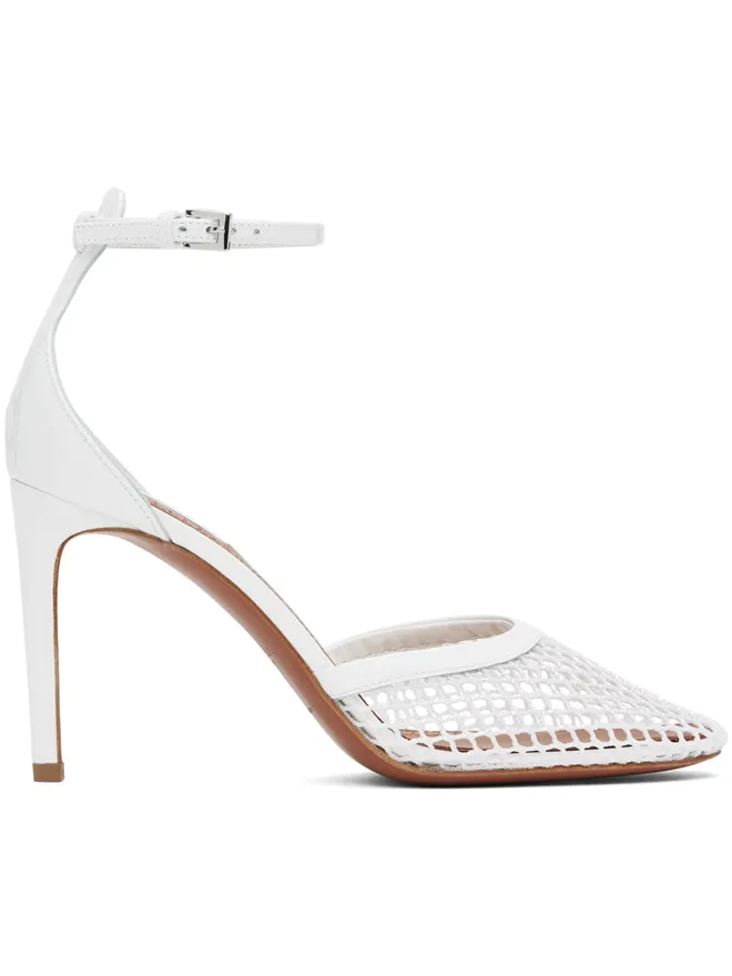 ALAÏA ALAÏA ホワイト フィッシュネット ハイヒールの商品画像