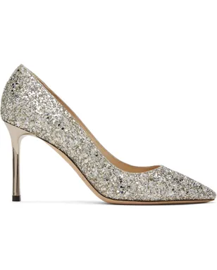 Jimmy Choo シルバー Romy 85 ヒール - サムネイル1