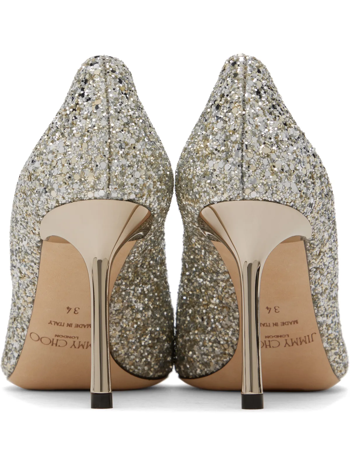 Jimmy Choo シルバー Romy 85 ヒール - 画像2