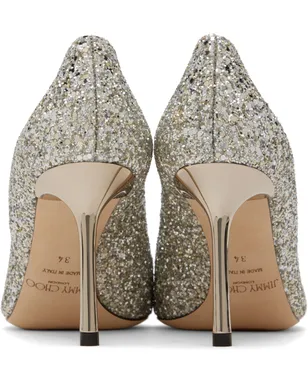 Jimmy Choo シルバー Romy 85 ヒール - サムネイル2