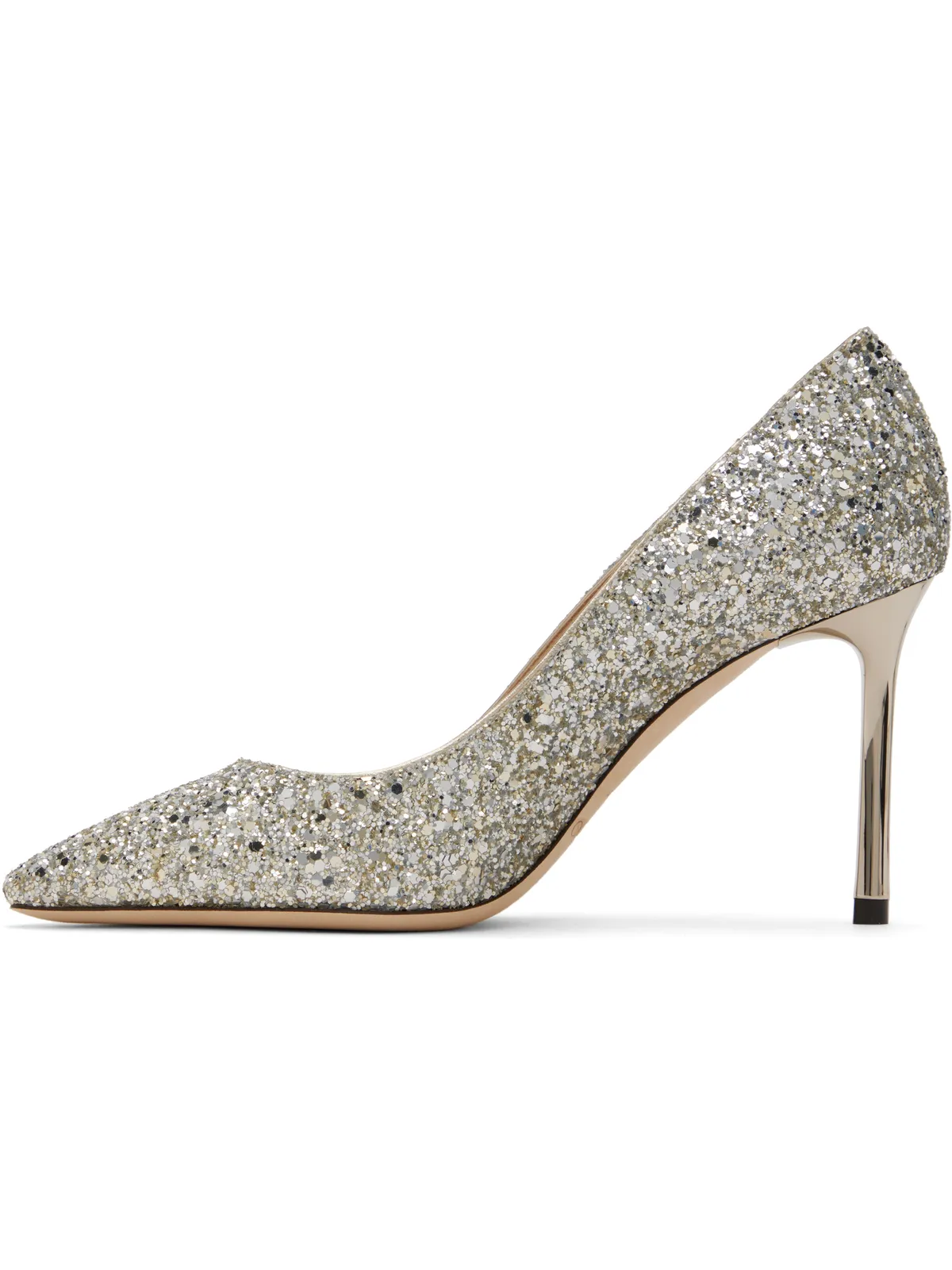 Jimmy Choo シルバー Romy 85 ヒール - 画像3