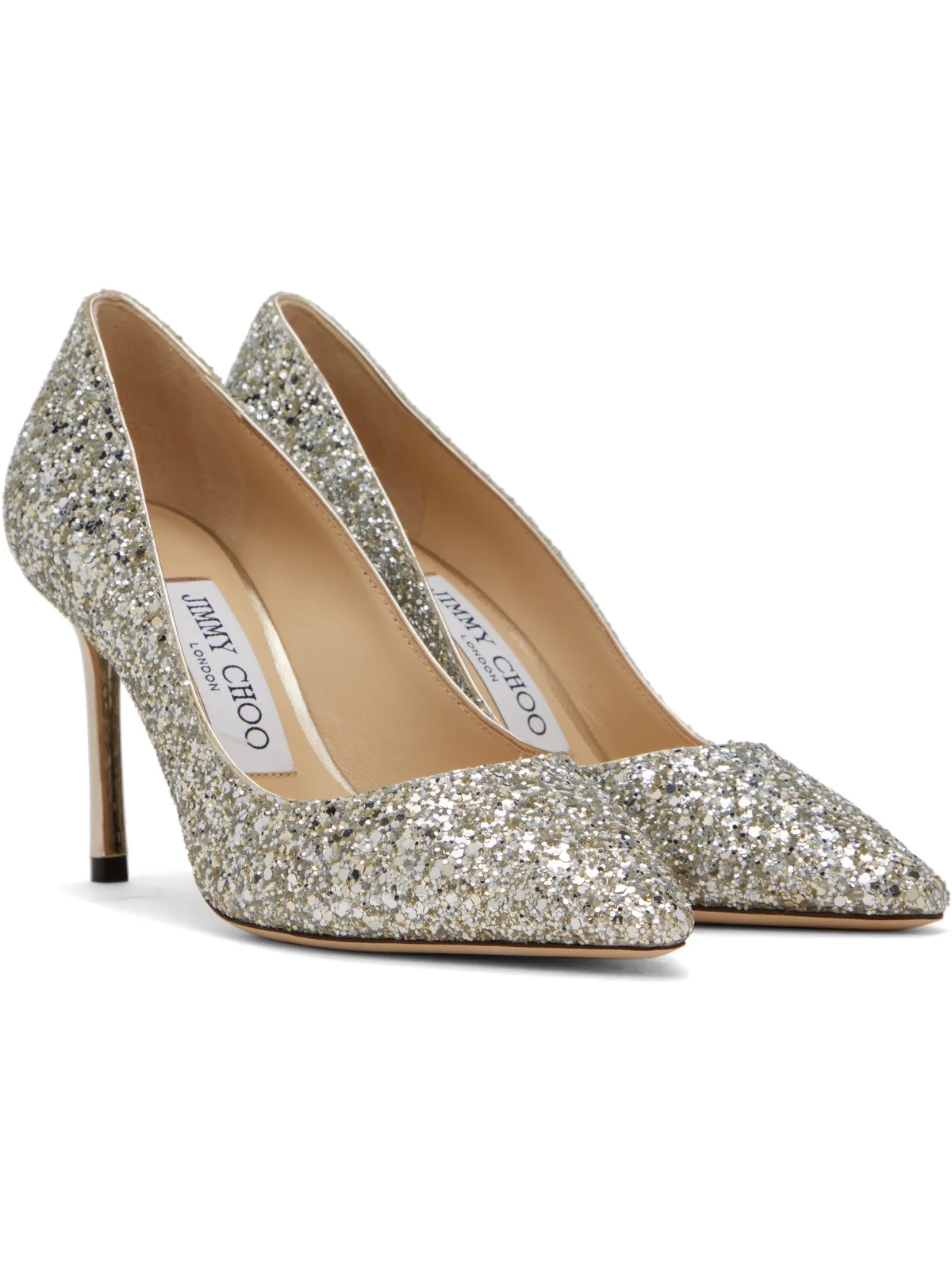 Jimmy Choo シルバー Romy 85 ヒール - 画像4