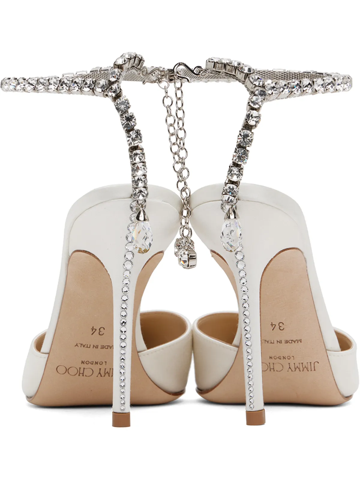 Jimmy Choo ホワイト Saeda 100 ヒール - 画像2