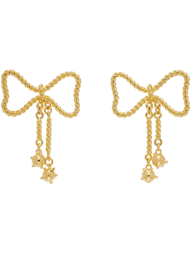 Chopova Lowena Chopova Lowena ゴールド Mace Bow ピアスの商品画像