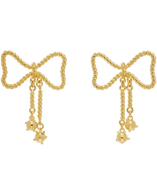 Chopova Lowena ゴールド Mace Bow ピアス - サムネイル1