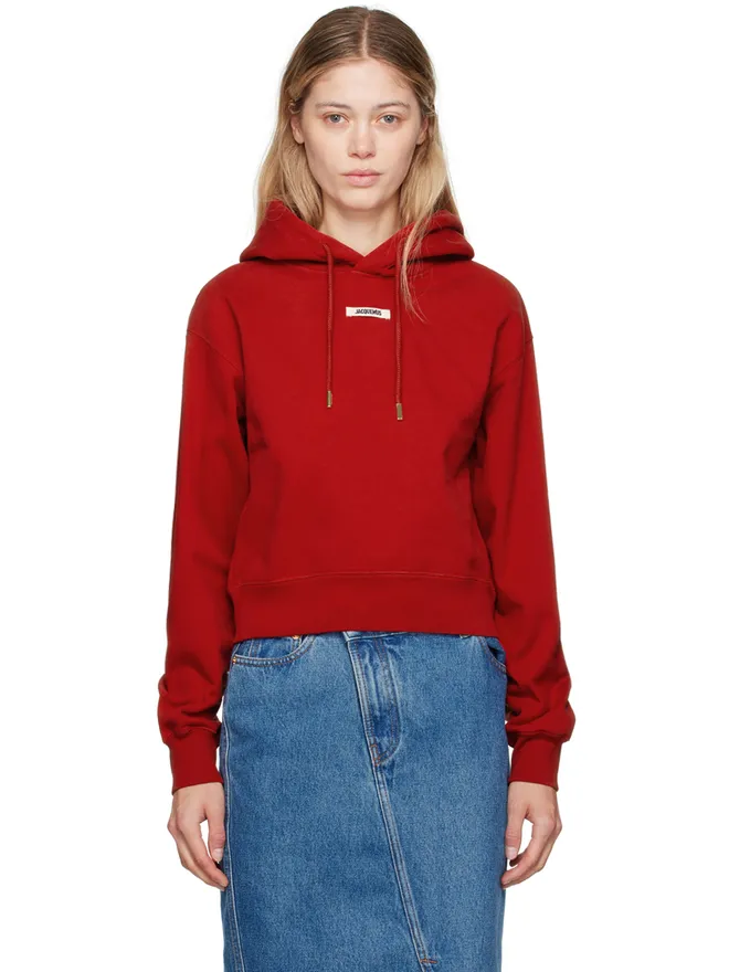 JACQUEMUS JACQUEMUS La Casaコレクション レッド Le hoodie Gros Grain フーディの商品画像
