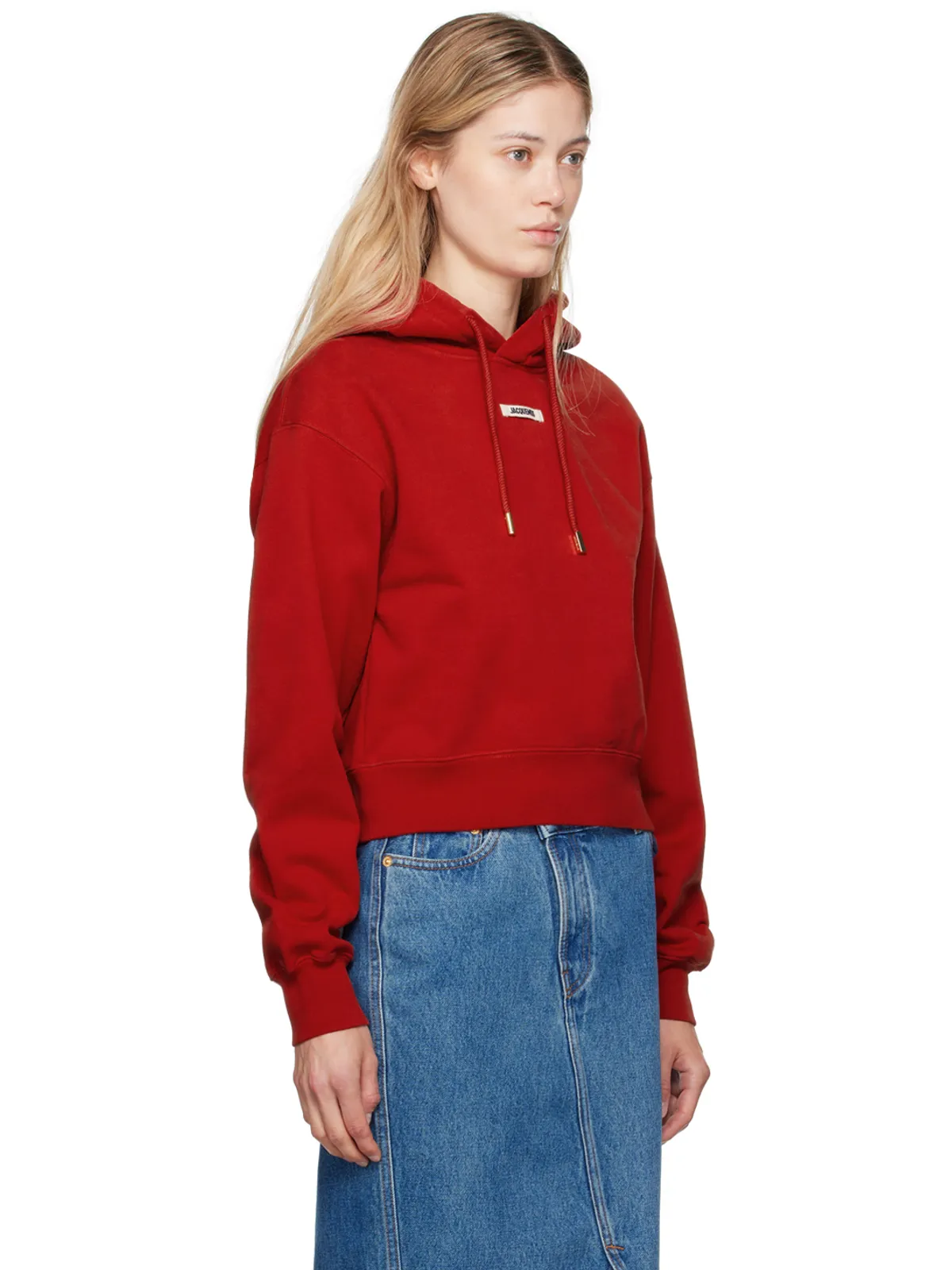 JACQUEMUS La Casaコレクション レッド Le hoodie Gros Grain フーディ - 画像2
