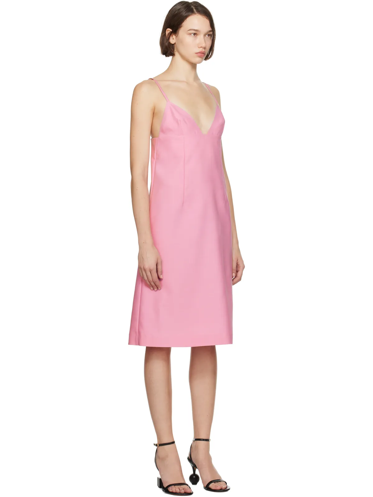 JACQUEMUS La Casaコレクション ブラック La robe Camison ミニワンピース - 画像2
