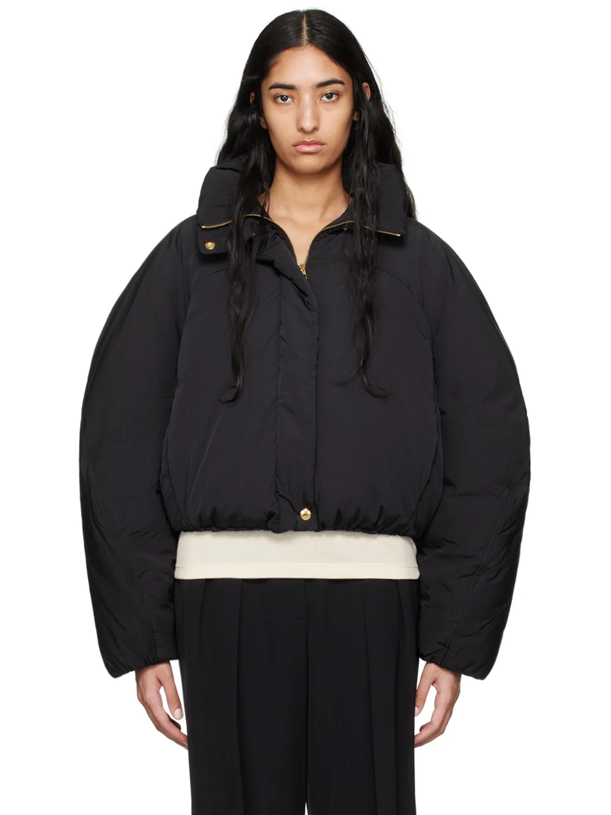 JACQUEMUS La Casaコレクション ブラック La doudoune courte Caraco ジャケット - 画像1