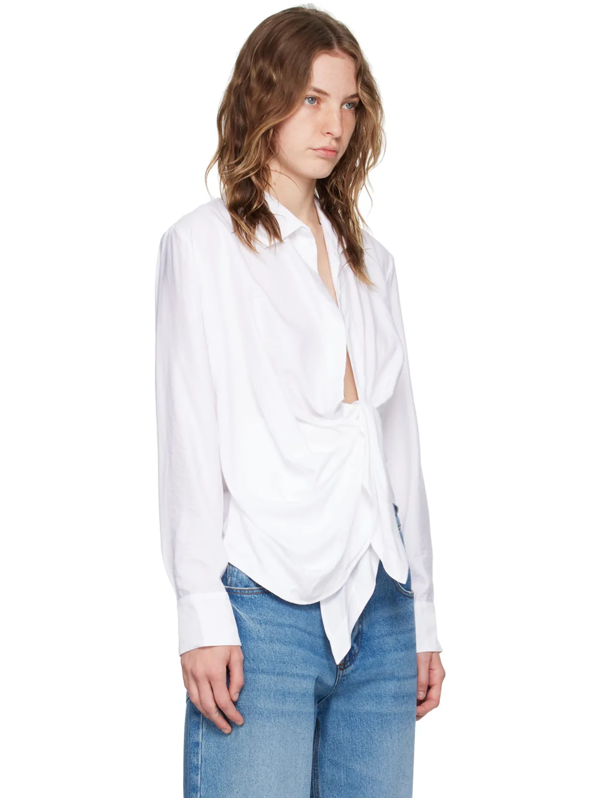 JACQUEMUS Les Sculpturesコレクション ホワイト La chemise Bahia シャツ - 画像2