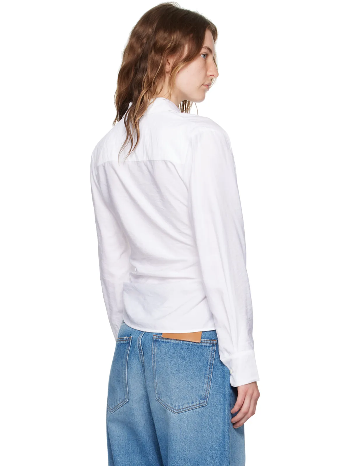 JACQUEMUS Les Sculpturesコレクション ホワイト La chemise Bahia シャツ - 画像3