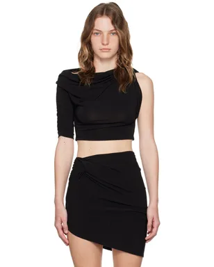 JACQUEMUS Les Rayuresコレクション ブラック Le haut Drapeado トップス - サムネイル1