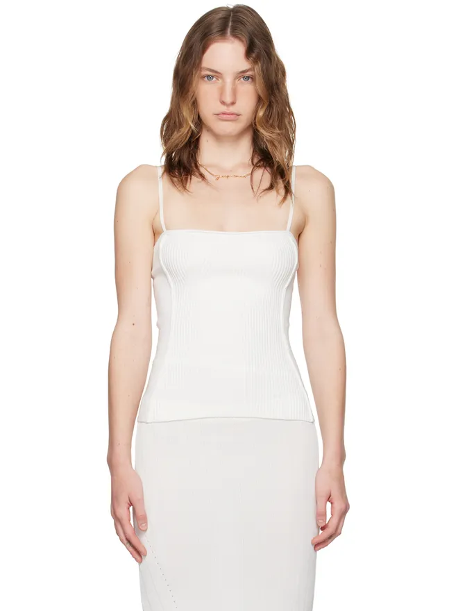 JACQUEMUS JACQUEMUS Les Classiquesコレクション ホワイト Le haut Sierra キャミソールの商品画像