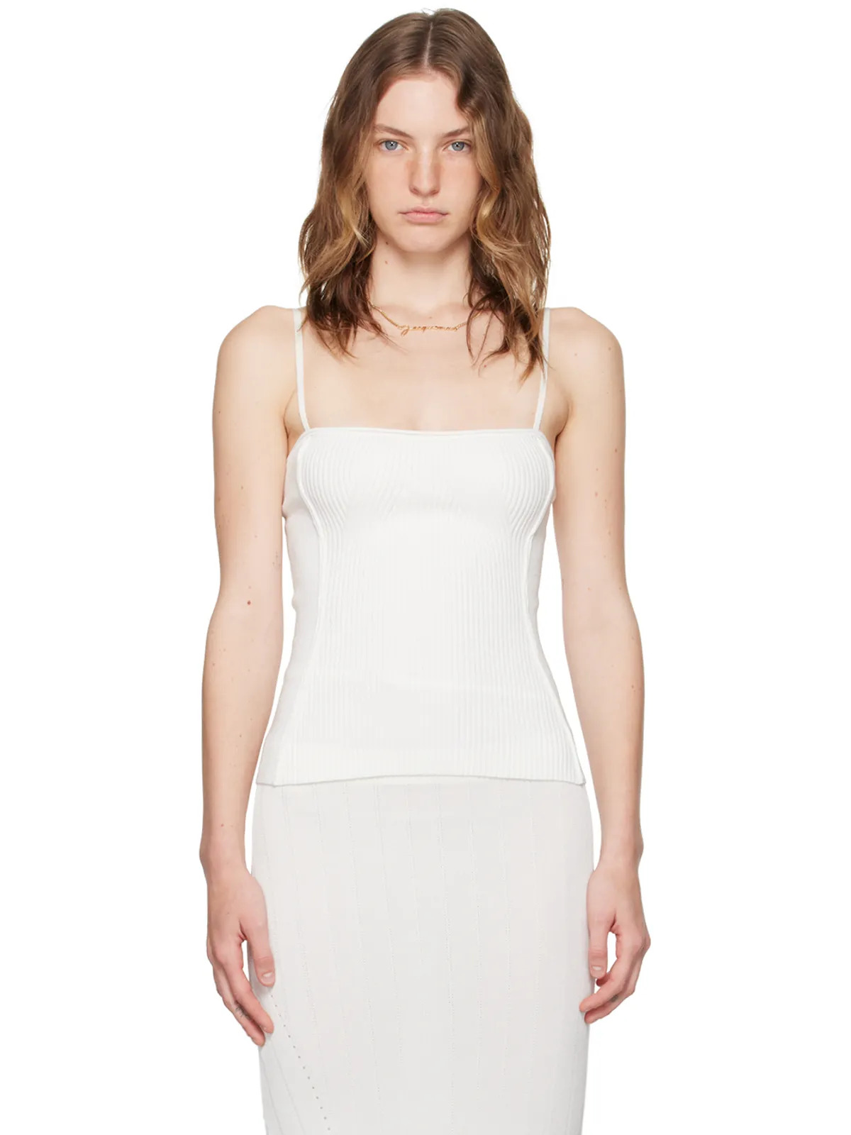 JACQUEMUS Les Classiquesコレクション ホワイト Le haut Sierra キャミソール - 画像1