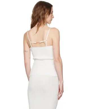 JACQUEMUS Les Classiquesコレクション ホワイト Le haut Sierra キャミソール - サムネイル3