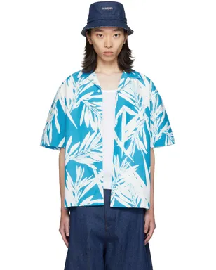 JACQUEMUS SSENSE限定 La Casaコレクション ブルー＆ホワイト La chemise Jean シャツ - サムネイル1