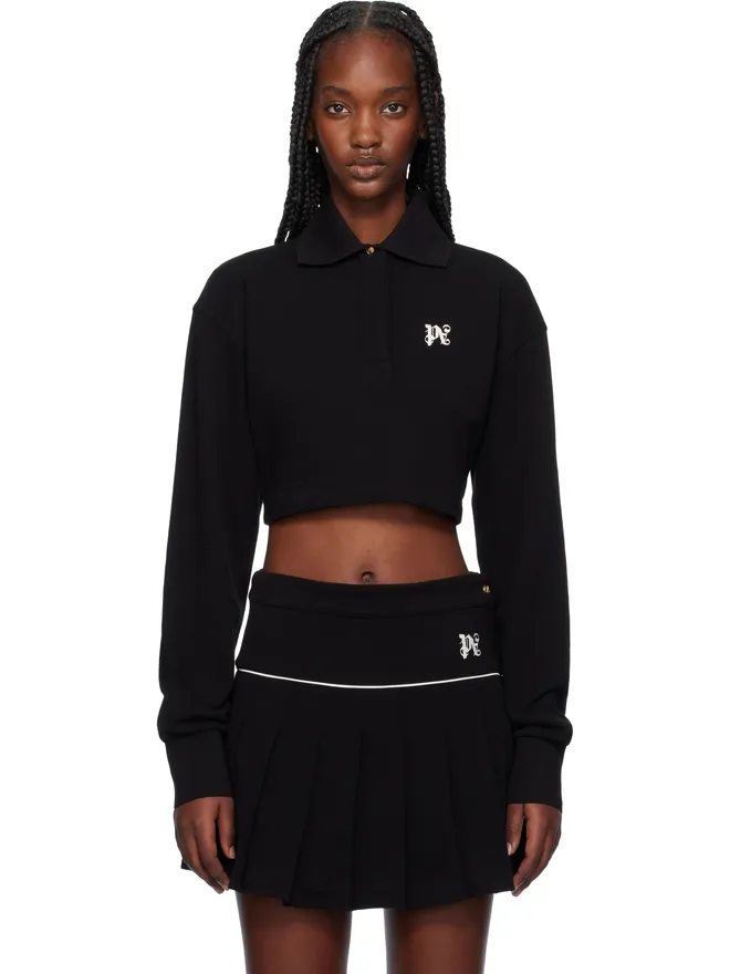 Palm Angels Palm Angels モノグラム クロップド ポロシャツの商品画像