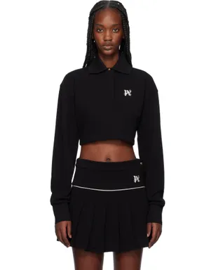Palm Angels モノグラム クロップド ポロシャツ - サムネイル1