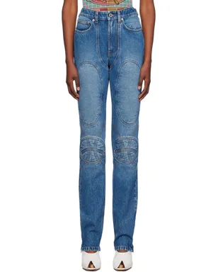 Jean Paul Gaultier レースアップ ジーンズ - サムネイル1