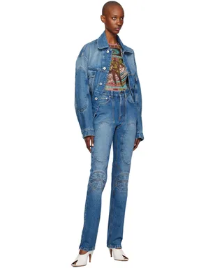 Jean Paul Gaultier レースアップ ジーンズ - サムネイル4