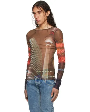 Jean Paul Gaultier Shayne Oliverエディション ブラウン 長袖Tシャツ - サムネイル4