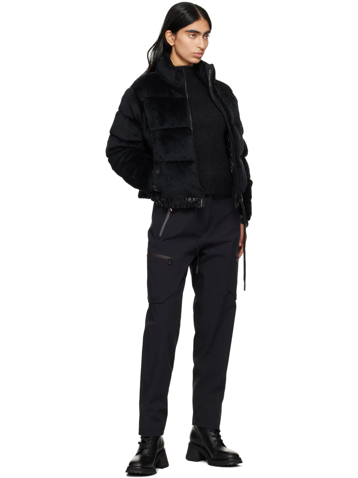 Moncler Grenoble Ayse フェイクファー ダウンジャケット - 画像5