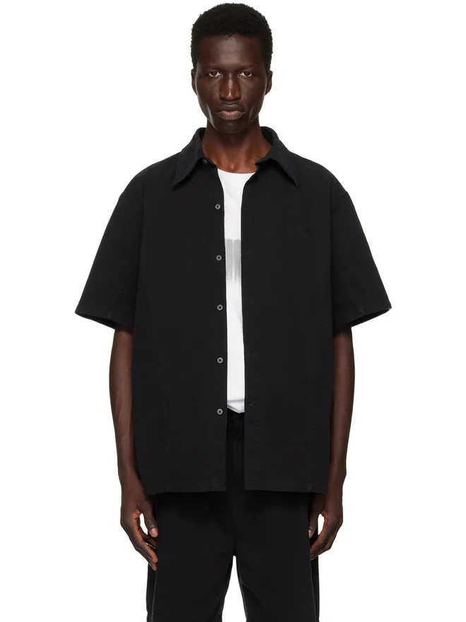 Han Kjobenhavn Han Kjobenhavn ウォッシュ ルーズ ロゴ デニムシャツの商品画像