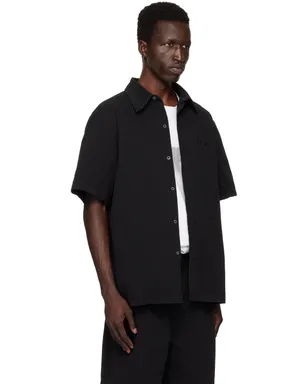 Han Kjobenhavn ウォッシュ ルーズ ロゴ デニムシャツ - サムネイル2