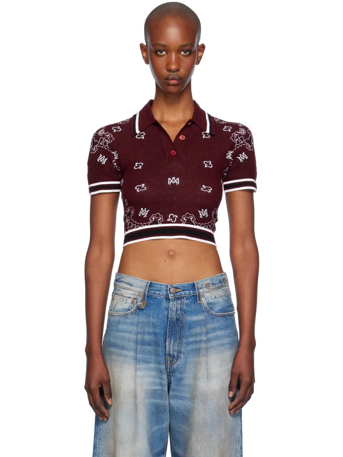 AMIRI MA Bandana ニットポロシャツ - 画像1