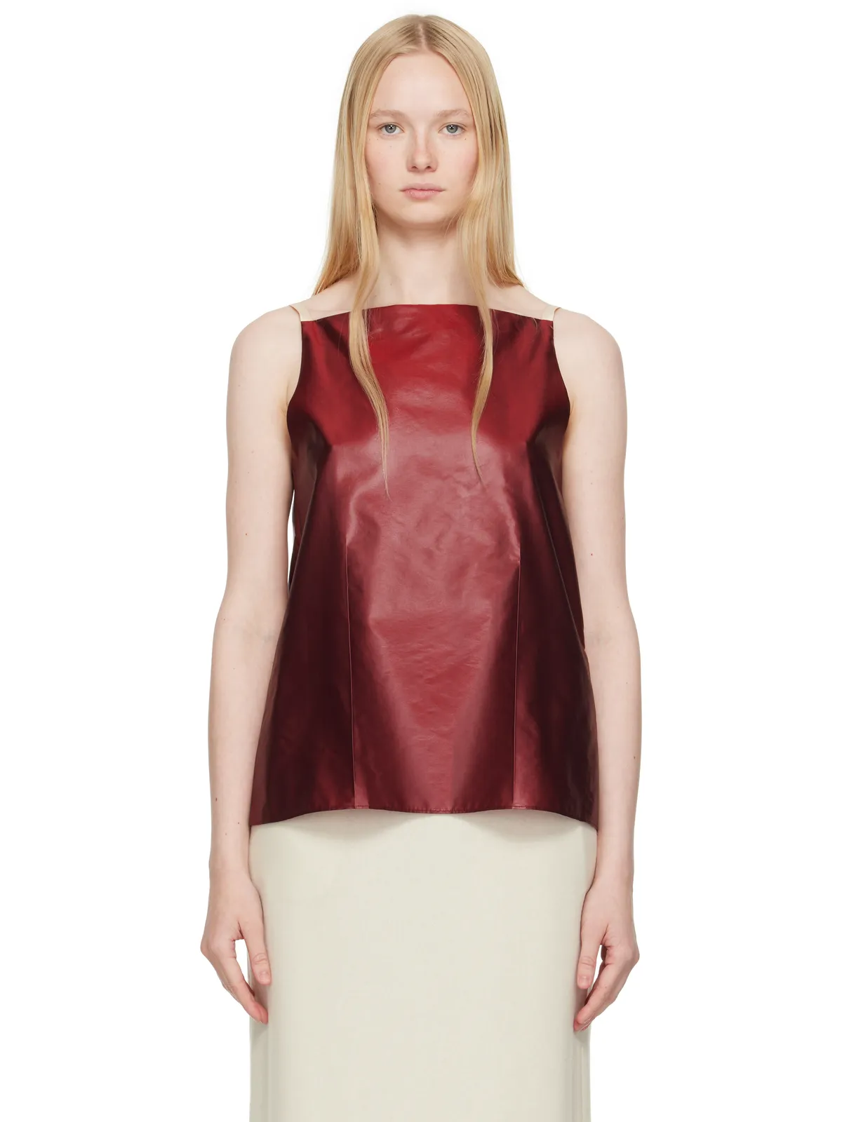 Carven Pressed Silk Vest トップス - 画像1