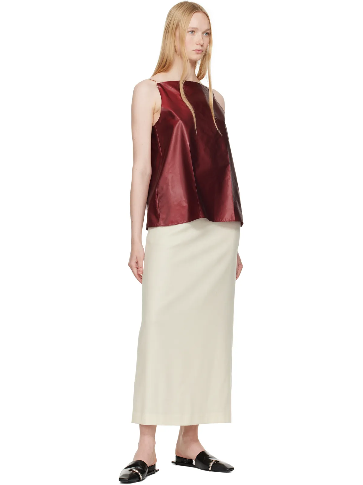 Carven Pressed Silk Vest トップス - 画像4